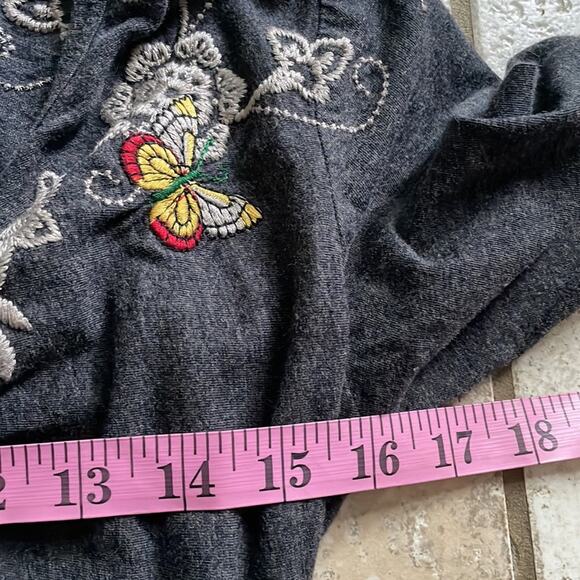 JOHNNY WAS Twist Front Embroidered Butterfly Dress - Picture 13 of 15